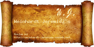 Weinhardt Jeremiás névjegykártya